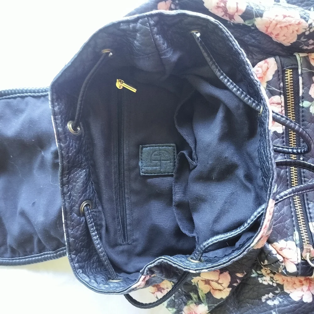 Like Dreams FLORAL BACKPACK FAUX LEATHER Buttery Soft & Light Weight